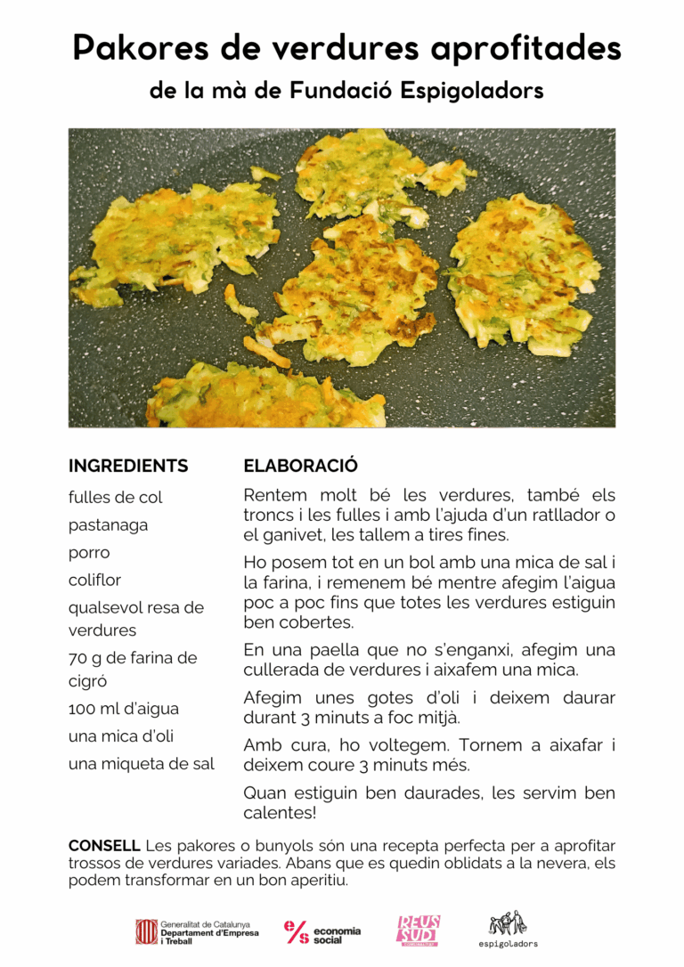 Pakores de verdures aprofitades